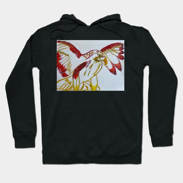 Red Eagle Hoodie by Finnaflutter